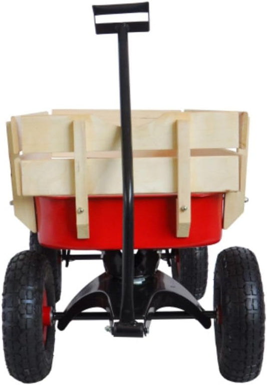 Garden Cart Utility Wagon 176 LBS Loading Capacity Steel Garden Wagon 