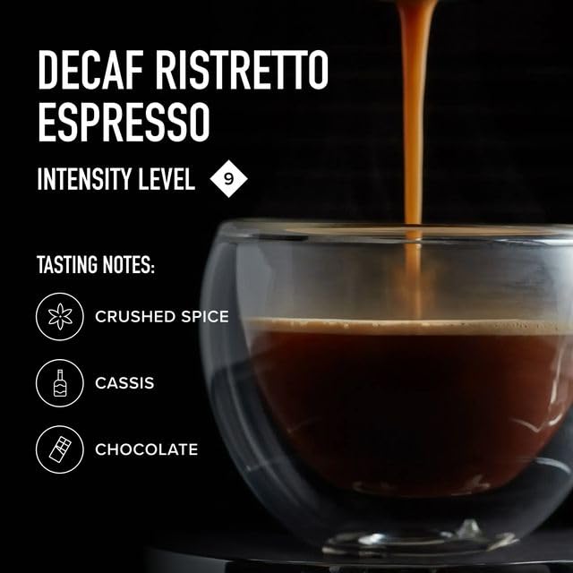 Peet's Coffee, Medium Roast Decaf Espresso Capsules, Compatible with Nespresso Original Machine, Decaffeinated Arabica Coffee - Decaf Ristretto Intensity 10, 50 CT (5 Boxes of 10 Espresso Capsules)