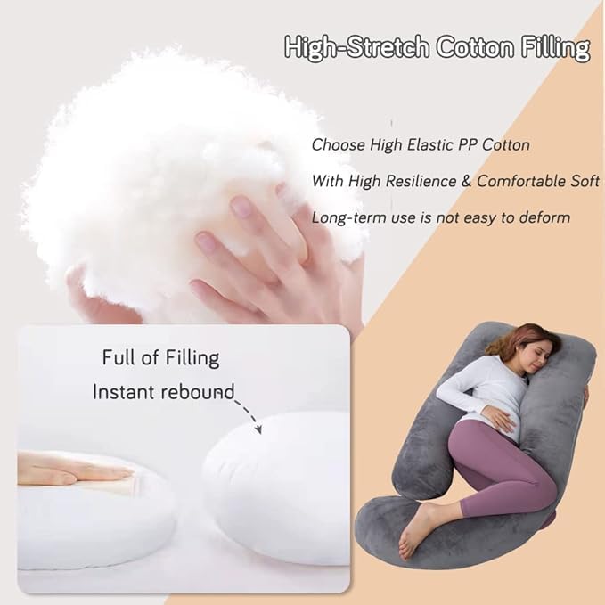 60 Inch Pregnancy Pillow for Sleeping, Extra Large U Shaped Body Pillo