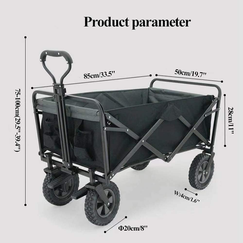 Handcart, Outdoor Multi-Function Wagon, Heavy-Duty Garden Portable Tro