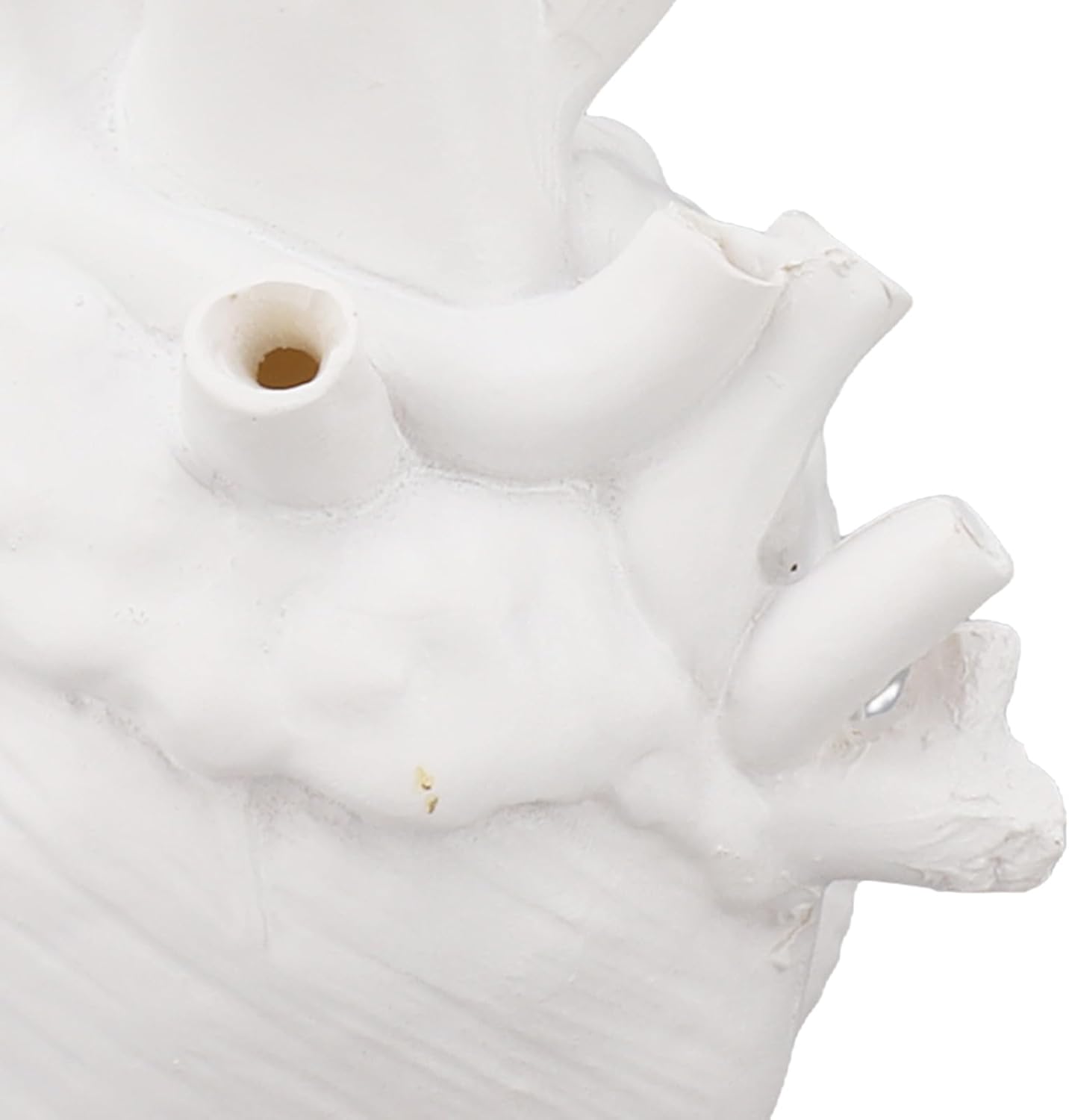 Heart Vase Sculpture, Heart Shaped Decor Flower Pot, Modern Exquisite Planter Pot Desk Table Ornament Decoration for Home Office Bedroom Wedding (White)