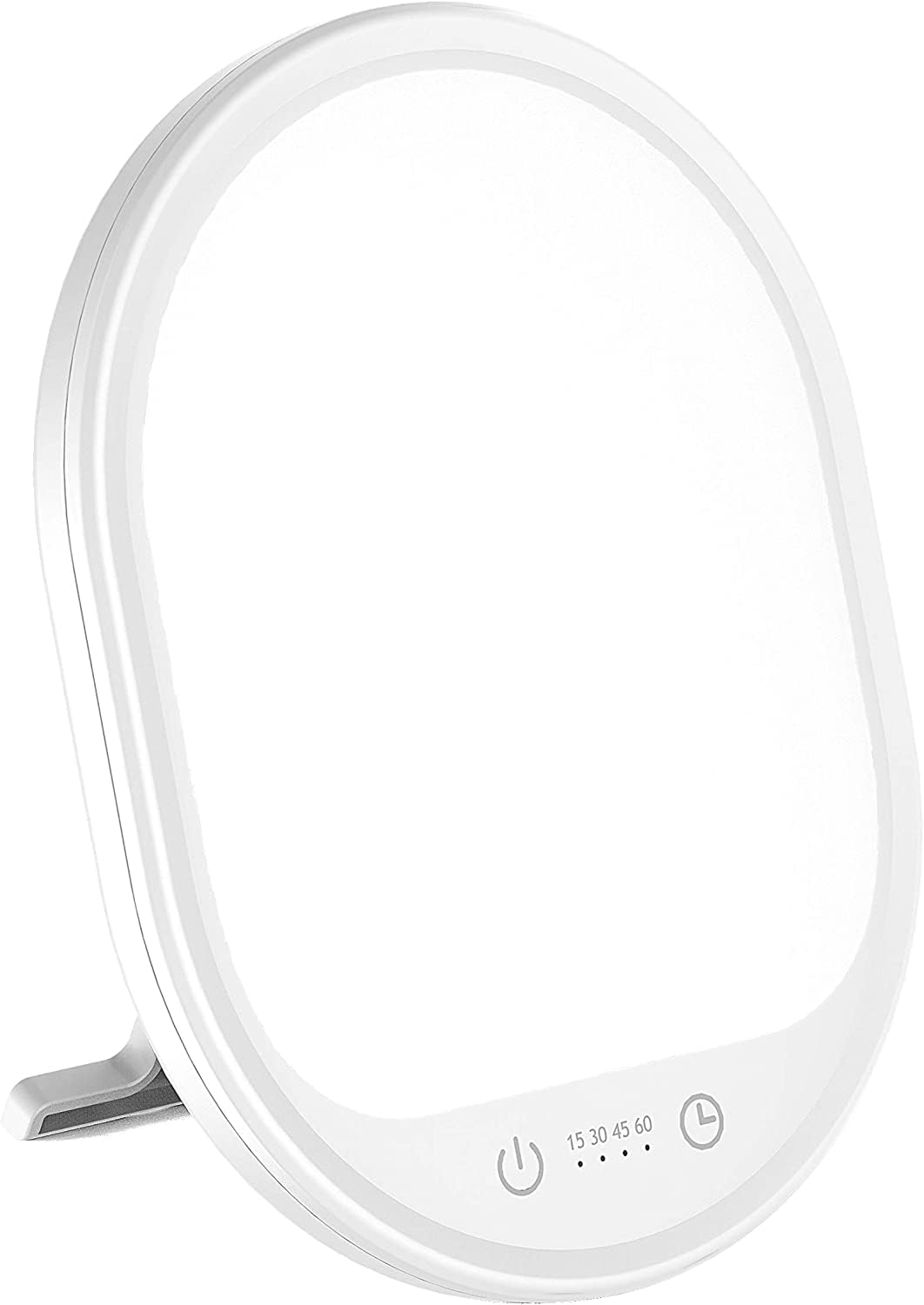 UV-Free 10000 Lux Daylight Lamp - Touch Control with 3 Brightness Levels & 4 Timer Functions, Large Surface & Rotatable Stand for Home/Office