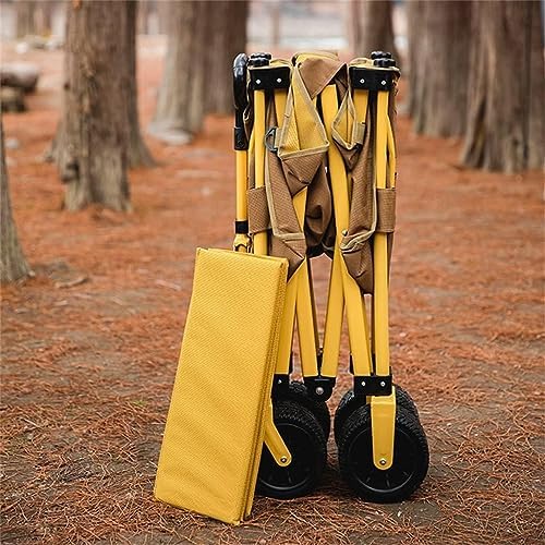 Portable Camping Cart,Outdoor Foldable Camping Trolley Cart for Beach Shopping Picnic and Luggage Portable and Utility Wagon for Mountain Pulley and Festival Use