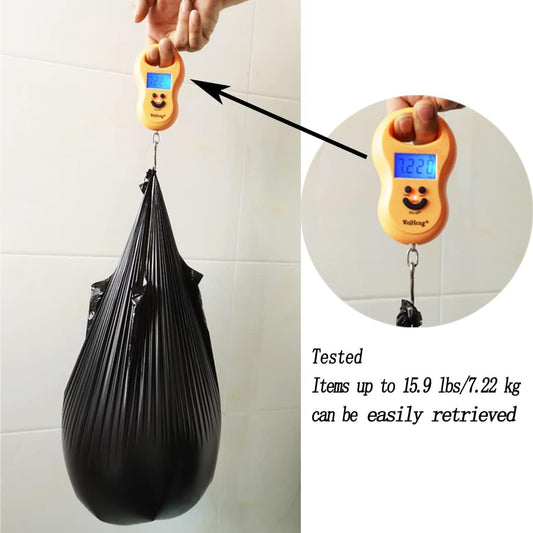 100 Count 4 Gallon Small Black Trash Bags, Durable PE Material, Handles, Breakpoints, 46x60cm