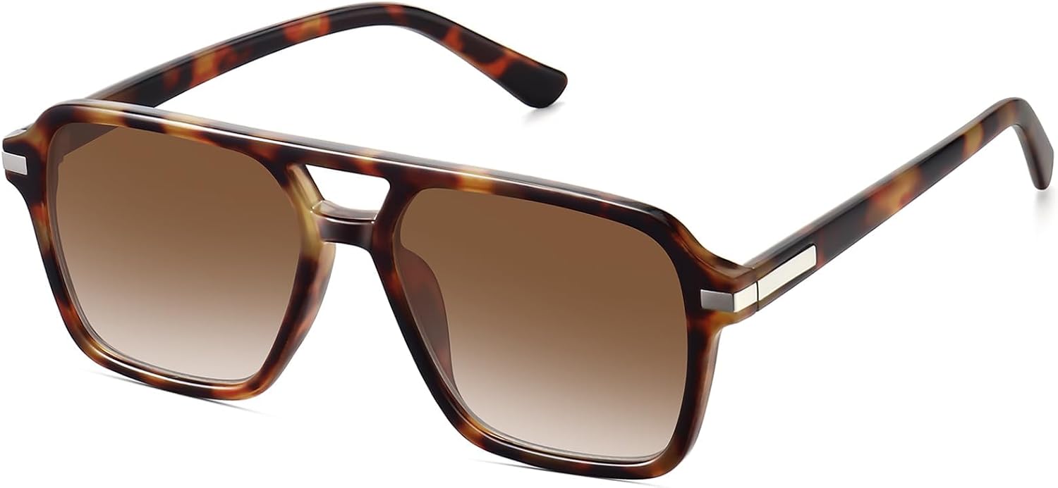 Retro Aviator Sunglasses for Women Men Trendy Classic Square 70s 80s 9