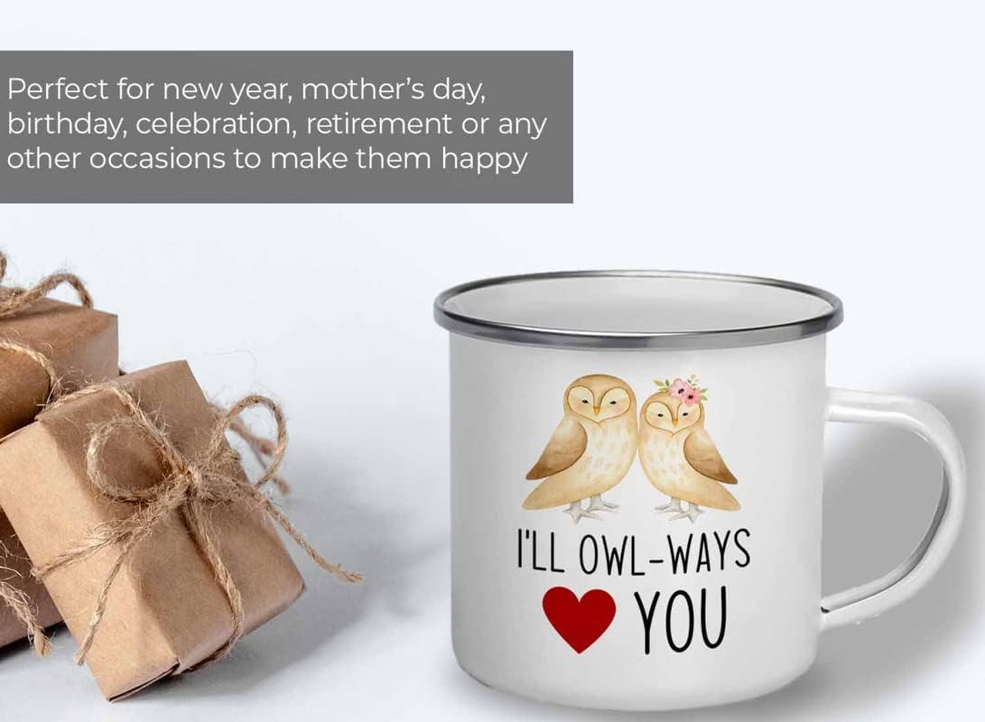 Bird Lover Camper Mug 12oz - I'll owl-ways love you - Hummingbird Nest Cage Parrot Dad Gardening Outdoor Birdwatcher Feeder