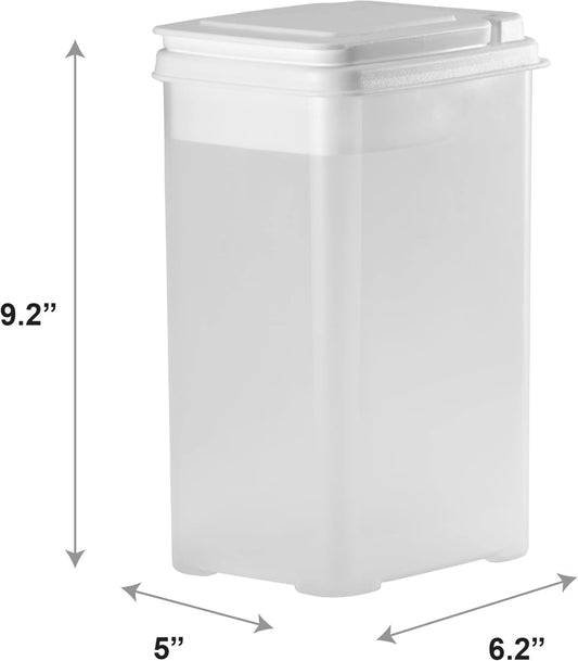 Buddeez Pet Treat Container for Dogs and Cats - 3.5 Quart Flip Top Storage Bin - Bites And Bones Design - Airtight Food Holder