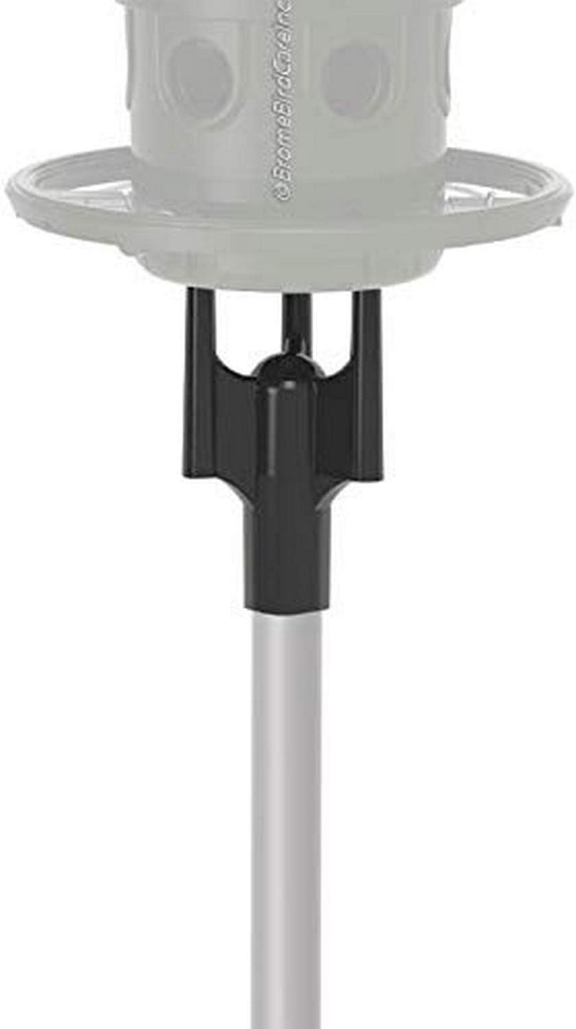 Pole Adaptor for Pole Mounting a Squirrel Buster Plus Bird Feeder, Black (FEEDER & POLE NOT INCLUDED), for 1-inch Pole ONLY
