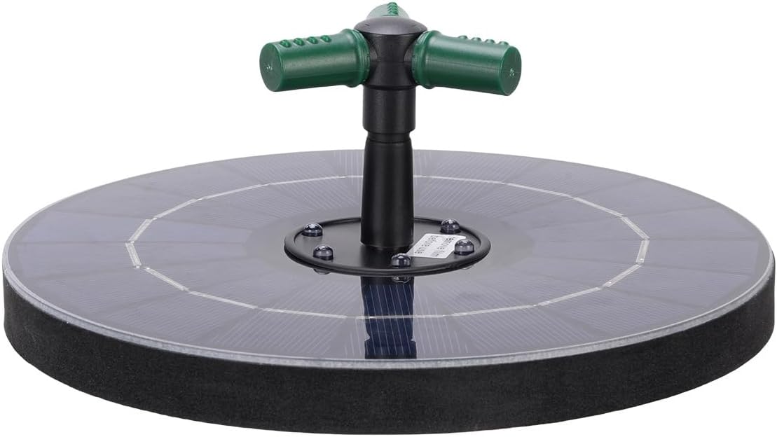 Bird Bath Fountains Solar Power for Outside with Color LED Lights 6 Nozzles 3 Rods for Garden Pond Pool