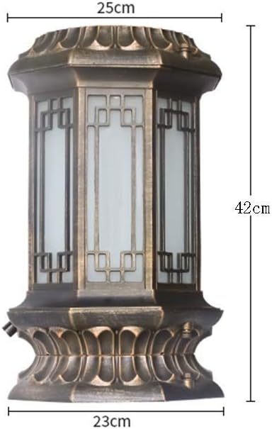 Wall Lamps European Style Gate Light Column Headlight Solar Energy Outdoor Waterproof Patio Floor Lamp Garden Landscape Lamp/White