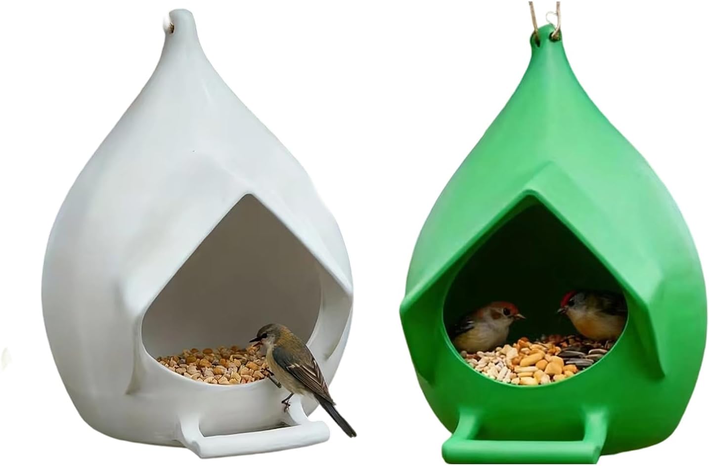 Hanging Bird Feeder, Large Capacity Wild Bird Feeding Station with She