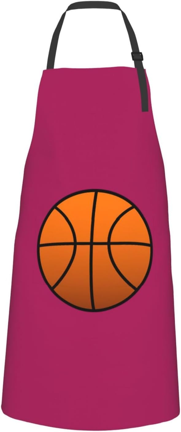 basketball print Waterproof apron with pocket adjustable cooking apron