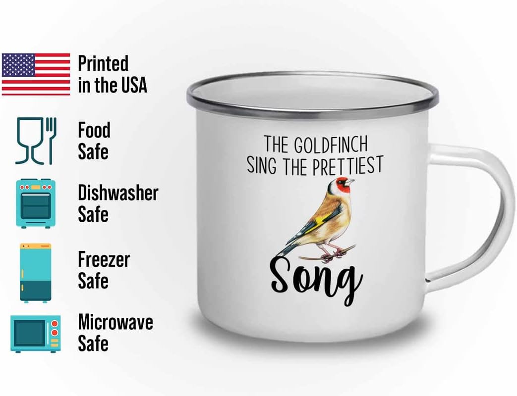 Bird Lover Camper Mug 12oz - Prettiest song - Hummingbird Nest Cage Parrot Dad Gardening Outdoor Birdwatcher Feeder