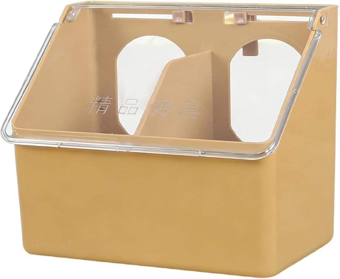 Pigeon Feeder - Sturdy Large Capacity Dispenser, Bird Feeding Box 16x14x9.5cm with Secure Design for Parakeet, Parrot, Chicken, Quail, Poultry Indoor Outdoor Backyard Garden Farm