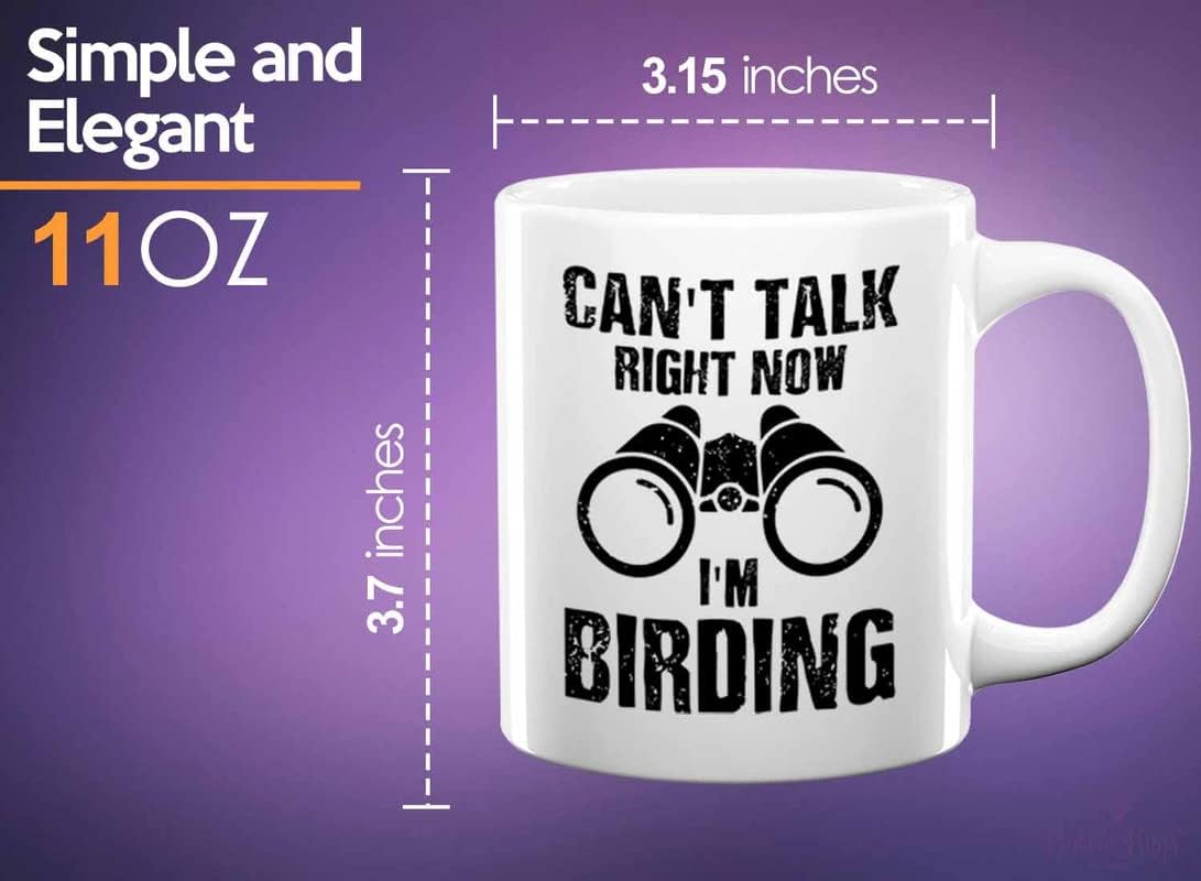 Bird Lover Coffee Mug 11oz White - Can't talk right now - Hummingbird 