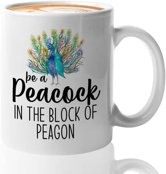 Bird Lover Coffee Mug 11oz White - Peacock block pgeons - Hummingbird Nest Cage Parrot Dad Gardening Outdoor Birdwatcher Feeder