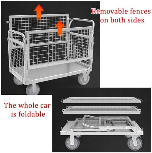 Collapsible Wagon Cart with Wheels Foldable Folding Wagons Carts Silen