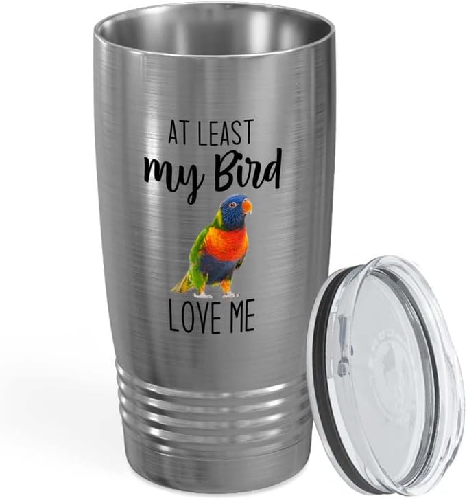 Bird Lover Silver Edition Viking Tumbler 20oz - Bird Loves me - Hummin