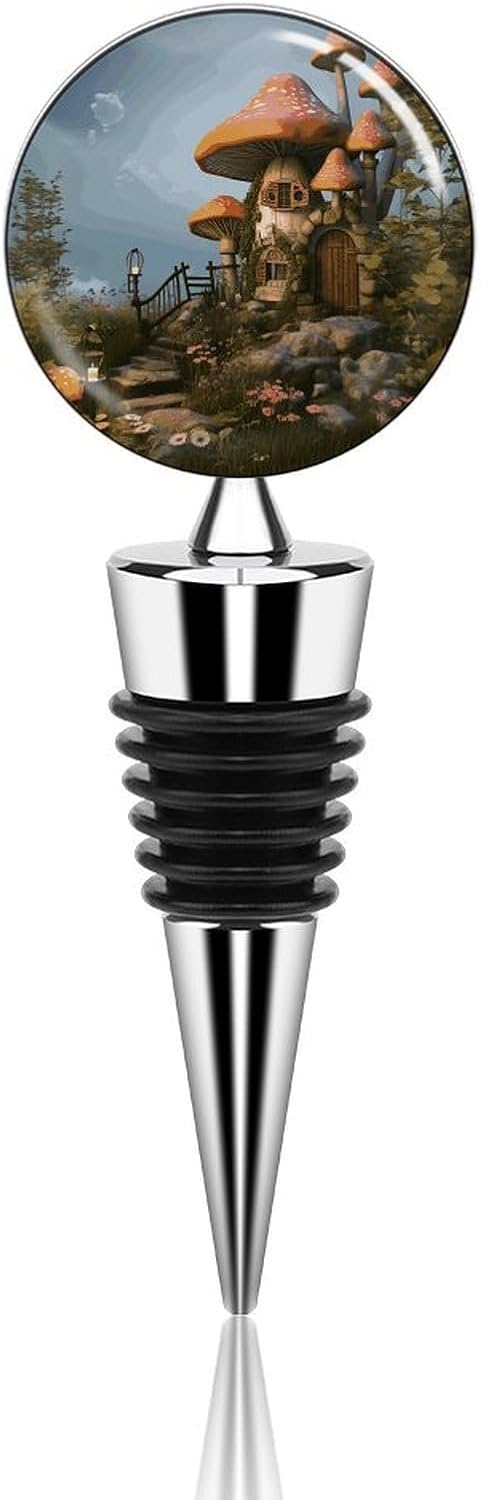 Mushroom Garden Wine Stoppers Zinc Alloy Bottle Sealer Detachable Leak