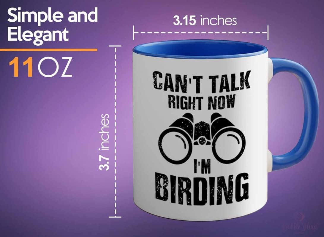 Bird Lover Two Tone Blue Edition 11oz - Can't Talk Right Now - Humming