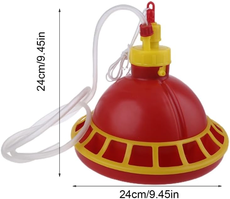 Round Chicken Drinking Device Hanging Cup Waterer Bowl Pet Poultry Water Drinker Household Pet Feeding Utensils Knitting Hook