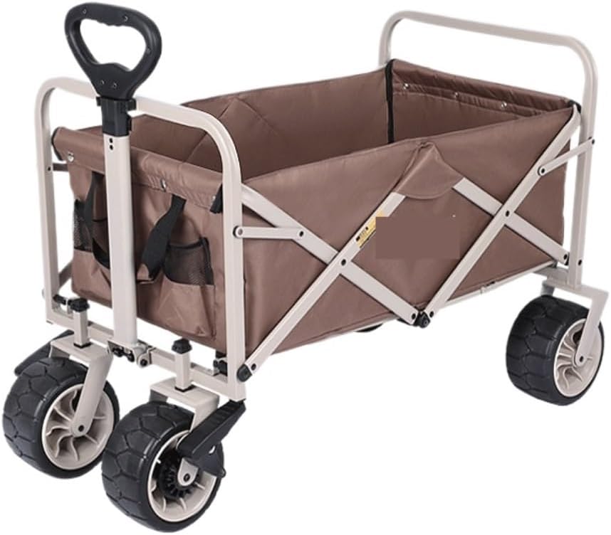 Portable Camping Cart,Outdoor Folding Beach Trolley Cart for Camping a