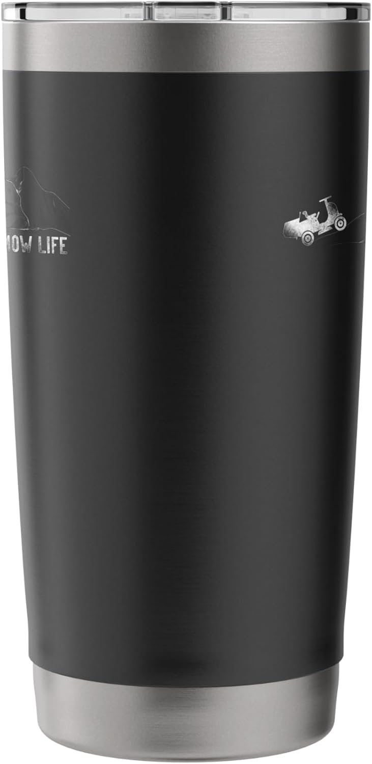Lawn Mower Mowing Dad Father Landscaper Tractor Mow Life Stainless Steel Insulated Tumbler