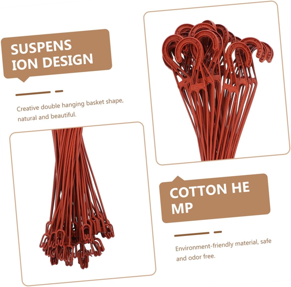 Milisten 30Pcs Durable Plant Hooks for Hanging Flower Pots Versatile S