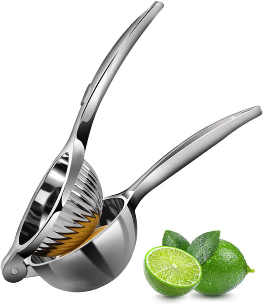 Rekix Lemon Squeezer, Max Extraction Hand Press Lemon Juicer, Heavy Duty Manual Orange Juicer, Sturdy Metal Lime Squeezer, Durable Handheld Citrus Fruit Squeezer for Kitchen Bar, Exprimidor De Limones