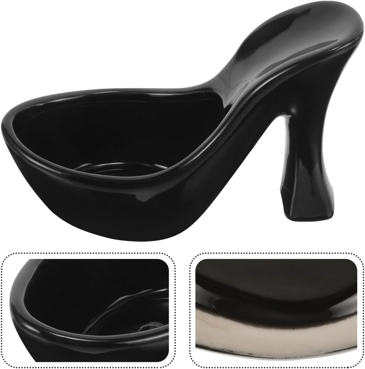 Ceramic High Heel Succulent Flower Pot Abstract Planter Vase Home Decor Table Accent 5.16X3.46X2.16 Inch