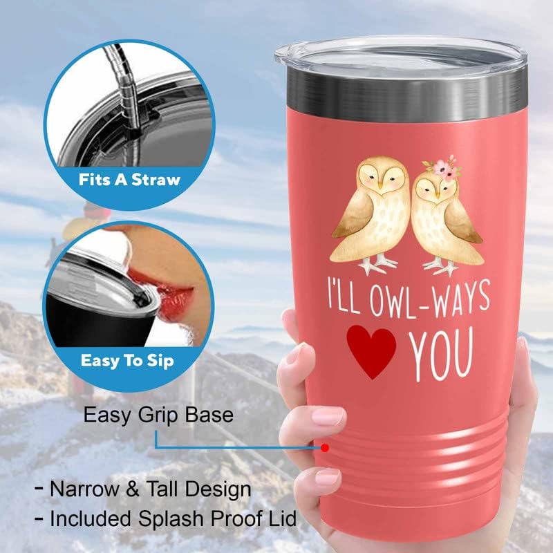 Bird Lover Silver Edition Viking Tumbler 20oz - I'll owl-Ways Love You - Hummingbird Nest Cage Parrot Dad Gardening Outdoor Birdwatcher Feeder