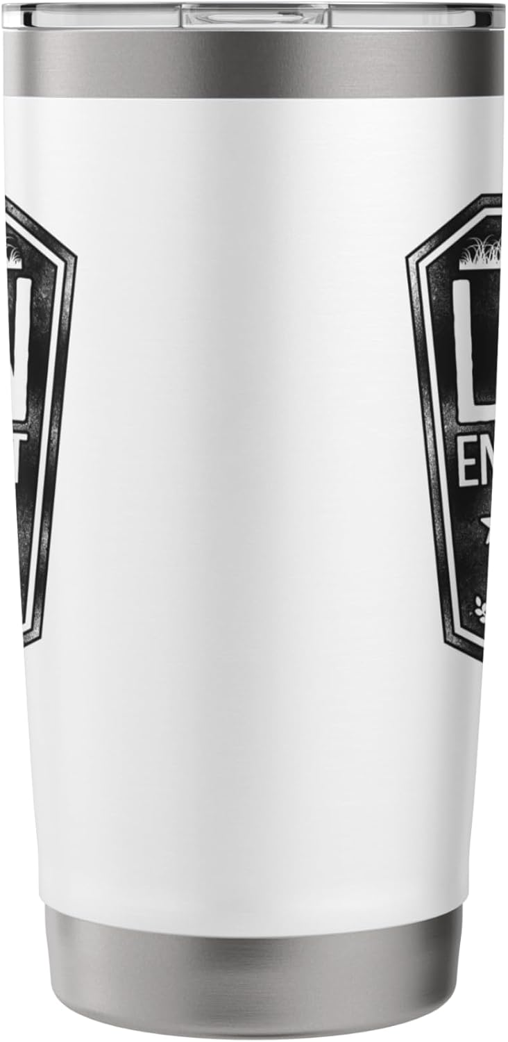 Lawn Mower Mowing Dad Father Landscaper Lawn Enforcement Stainless Steel Insulated Tumbler