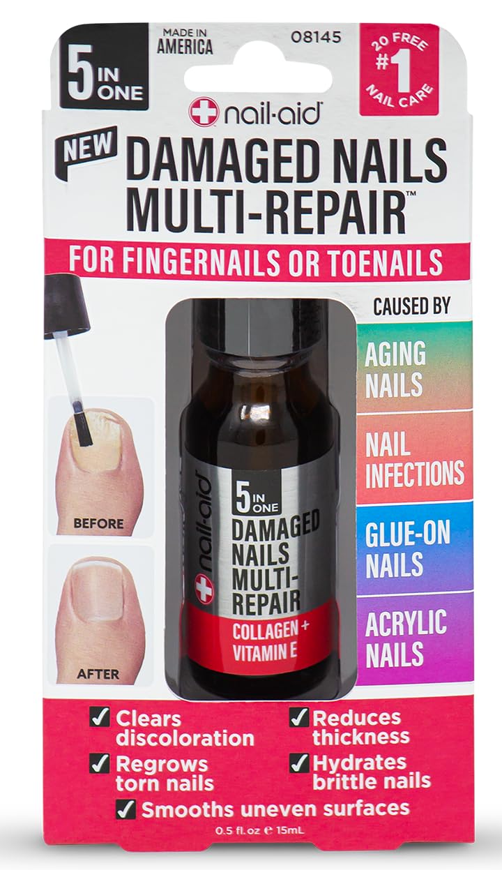 Nail-Aid - 5-in-1 Damaged Nails Multi-Repair for Fingernails or Toenai