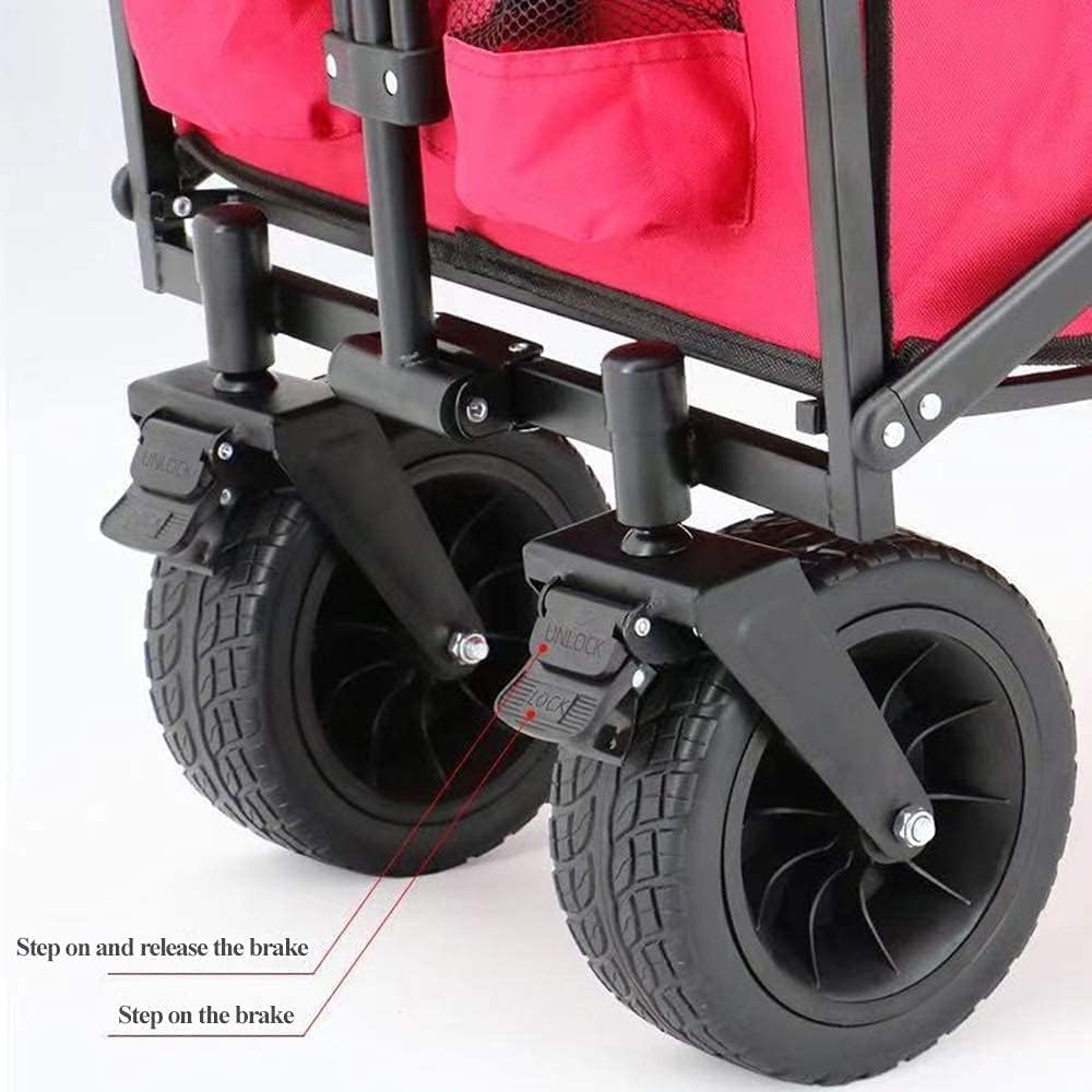 Handcart, Outdoor Multi-Function Wagon, Heavy-Duty Garden Portable Tro