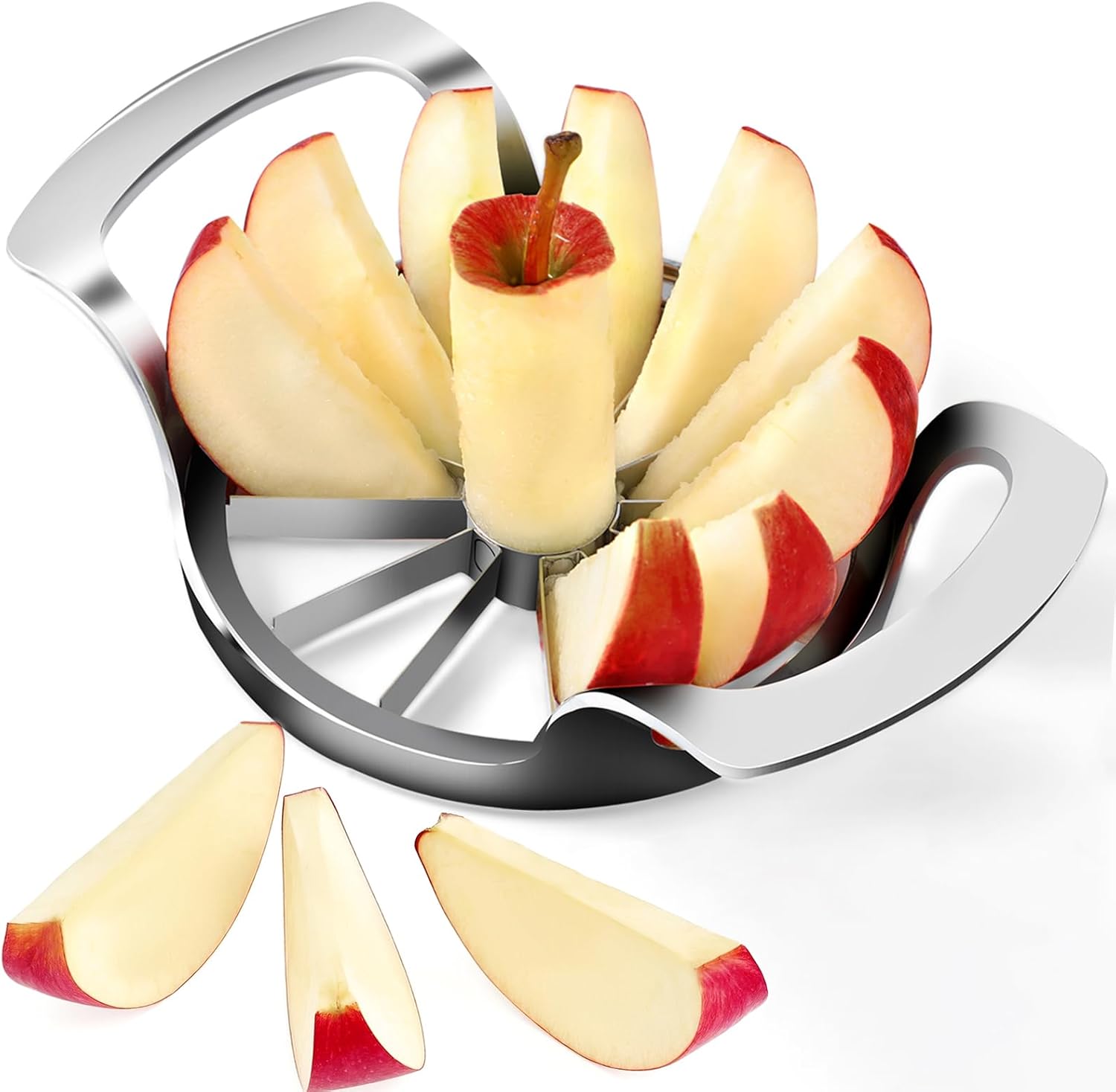 4.72 Inch Extra Large Apple Slicer with 12 Blades - Professional Heavy