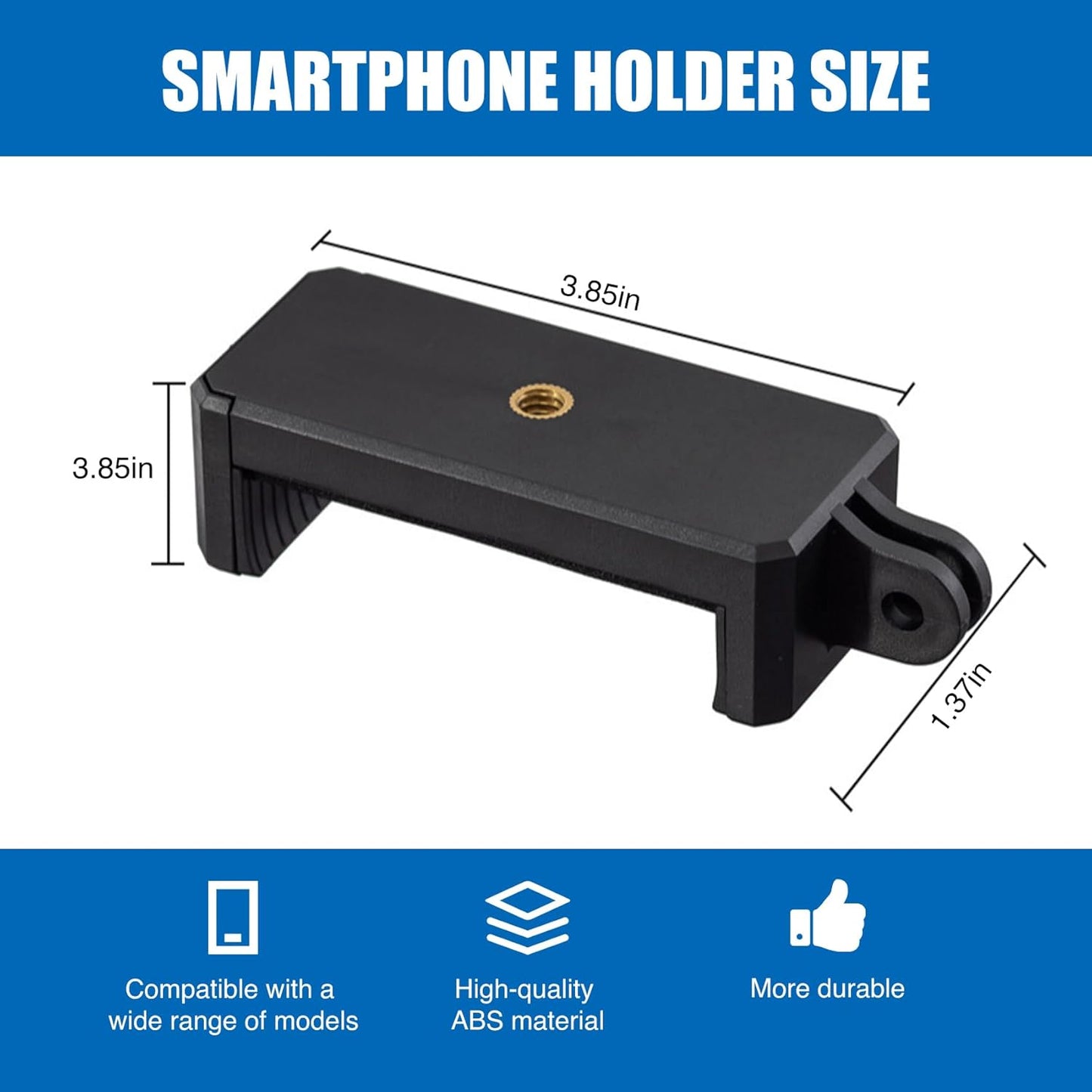 2 Pack Universal Smartphone Holder w/GoPro Style Mount Attachment for Any Phone. Connect Your Phone or GPS to Any GoPro Mount. Compatible with iPhone, Samsung, Google, Tomtom, etc.