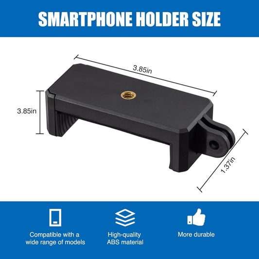 2 Pack Universal Smartphone Holder w/GoPro Style Mount Attachment for Any Phone. Connect Your Phone or GPS to Any GoPro Mount. Compatible with iPhone, Samsung, Google, Tomtom, etc.