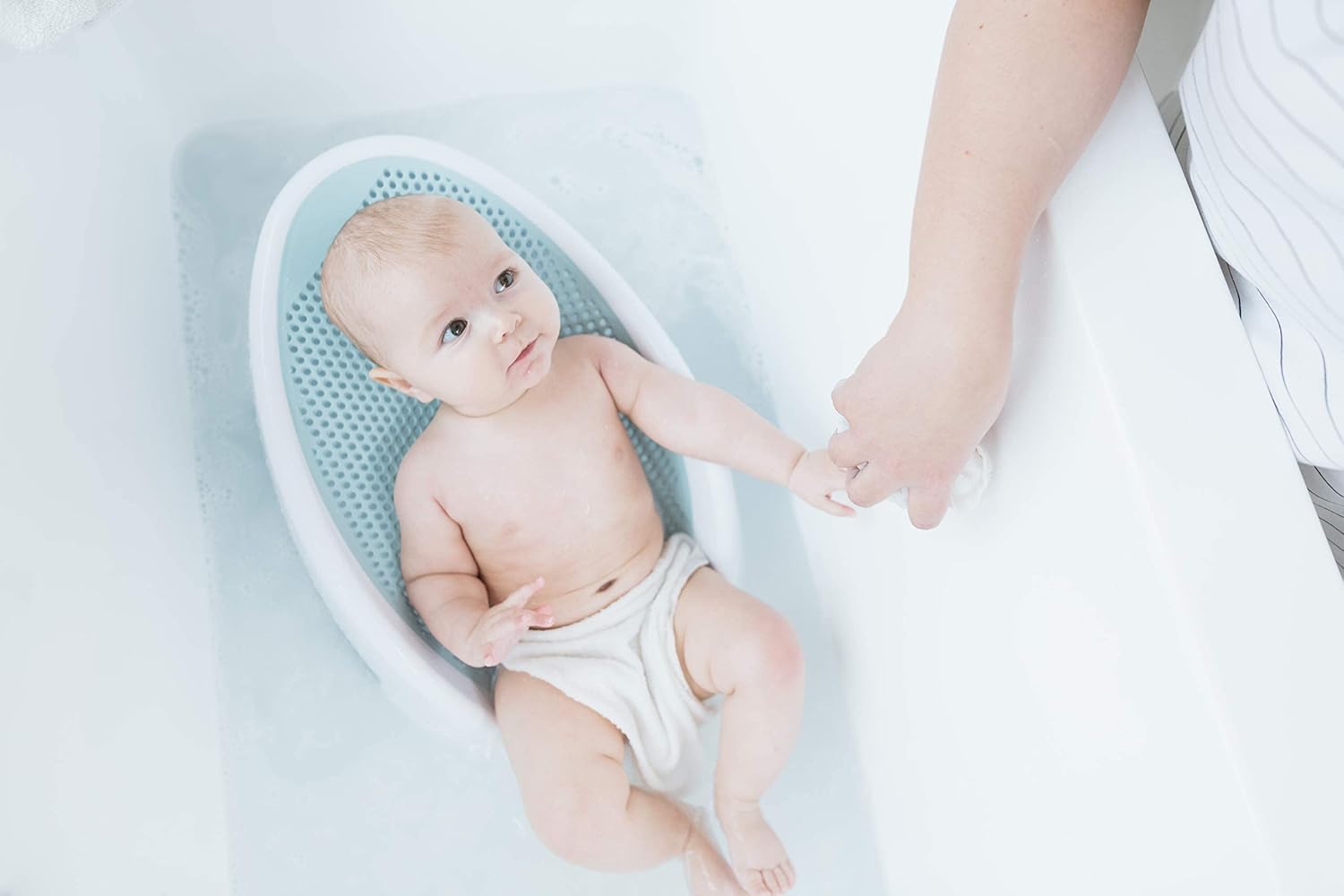 Angelcare Baby Bath Support (Aqua) | Ideal for Babies Less Than 6 Mont