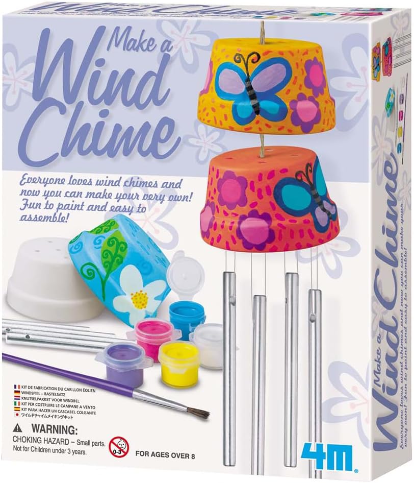 4M Make A Wind Chime Kit - Arts & Crafts Construct & Paint A Wind Powe