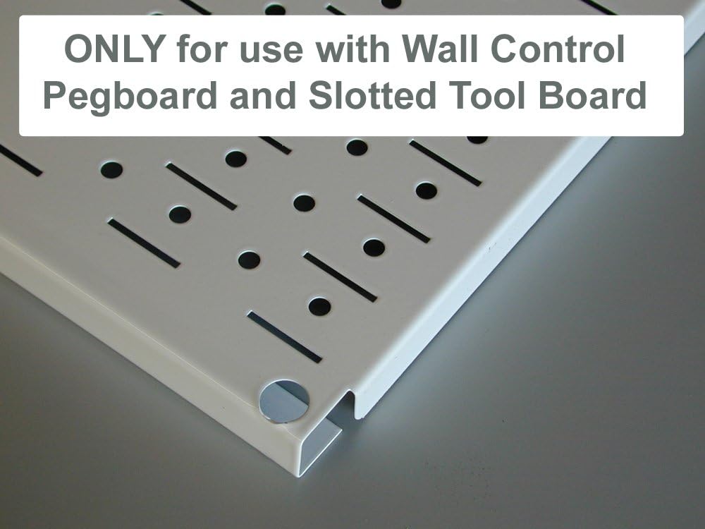 Wall Control 9in Reach Extended Hook Pair - Slotted Metal Pegboard Hooks Pegboard and Slotted Tool Board - Black