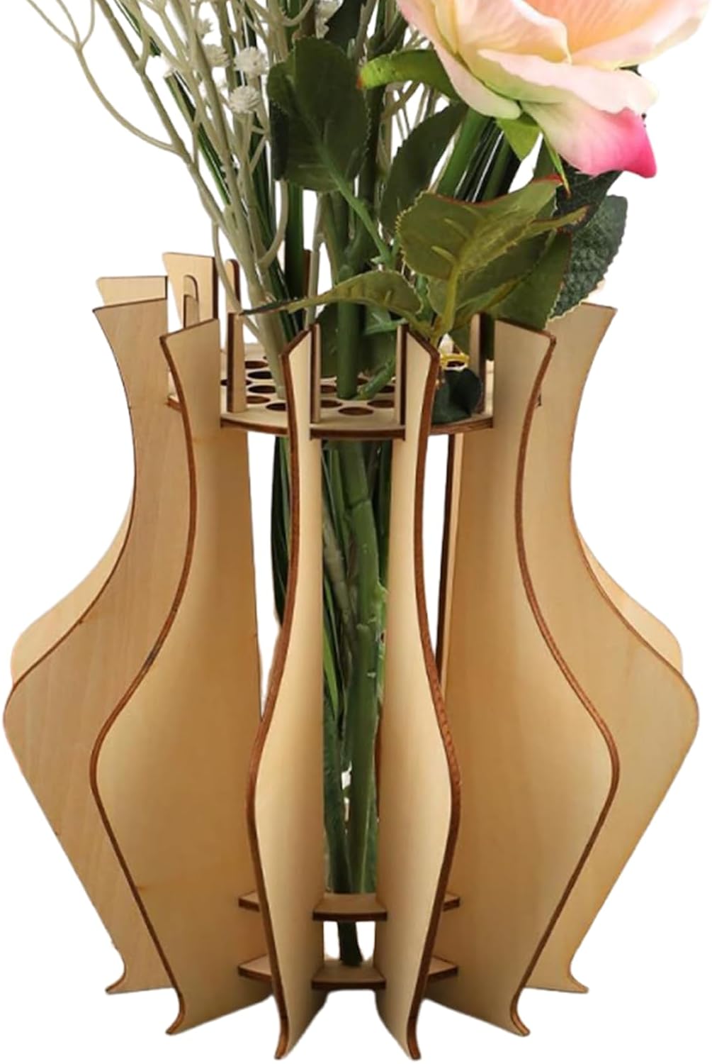 Bouquet Vase,Wooden Flowerpot Planter | Wood Puzzle Vase for Flower,for Patio Entrance Living Room Indoor Outdoor Porch Tabletop