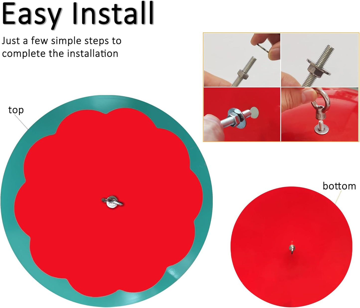 Metal 13" Bird Feeder Baffle for Outdoor Handing Rain Guard for Hummingbird Feeder and House ((1pack))