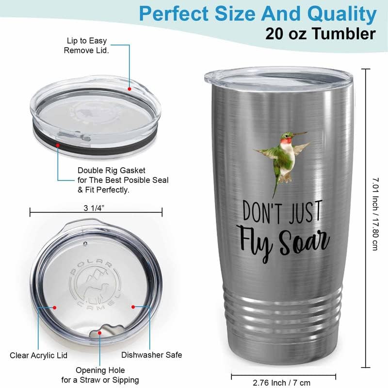 Bird Lover Silver Edition Viking Tumbler 20oz - Don't just Fly soar - 