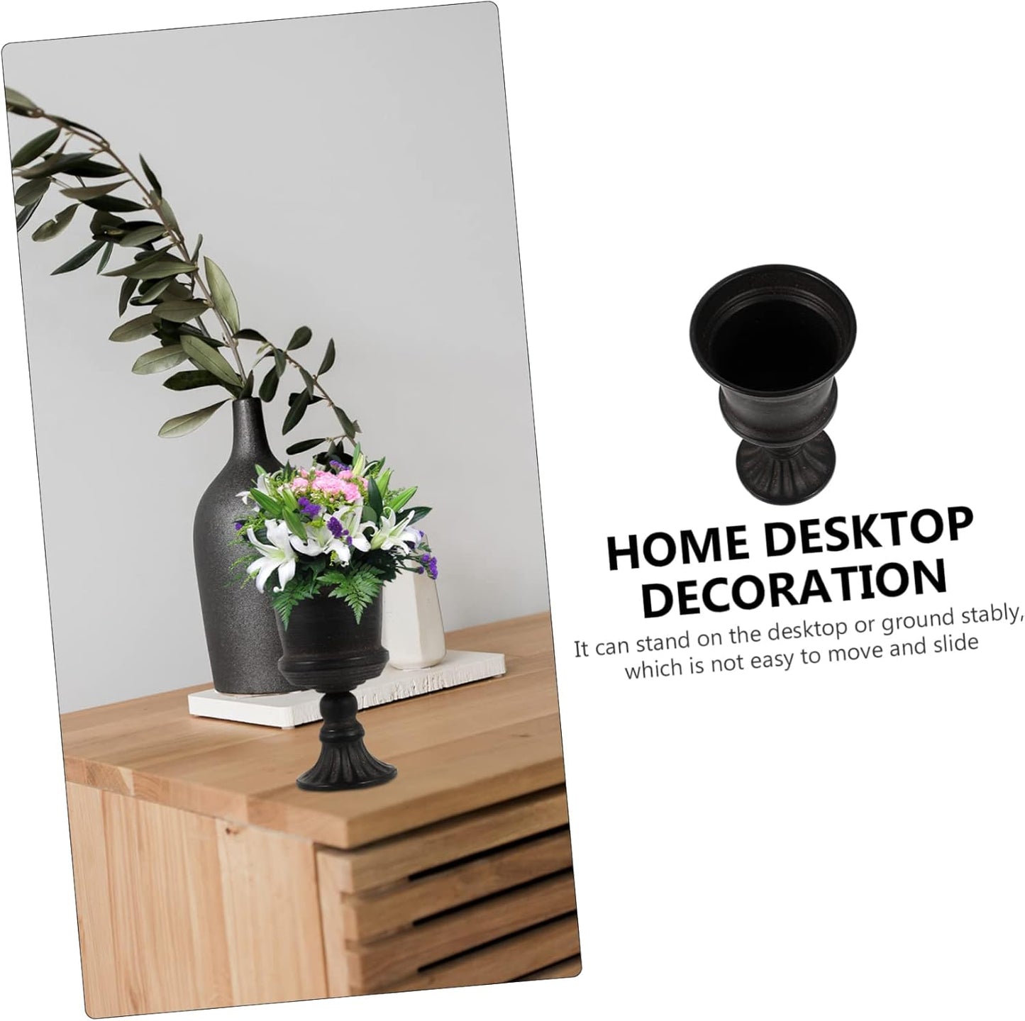 BESTOYARD 1pc Art Flower Vase for Home Office Wedding Decor Rustic Metal Flowerpot for Centerpieces Elegant Gardening Planter for Use