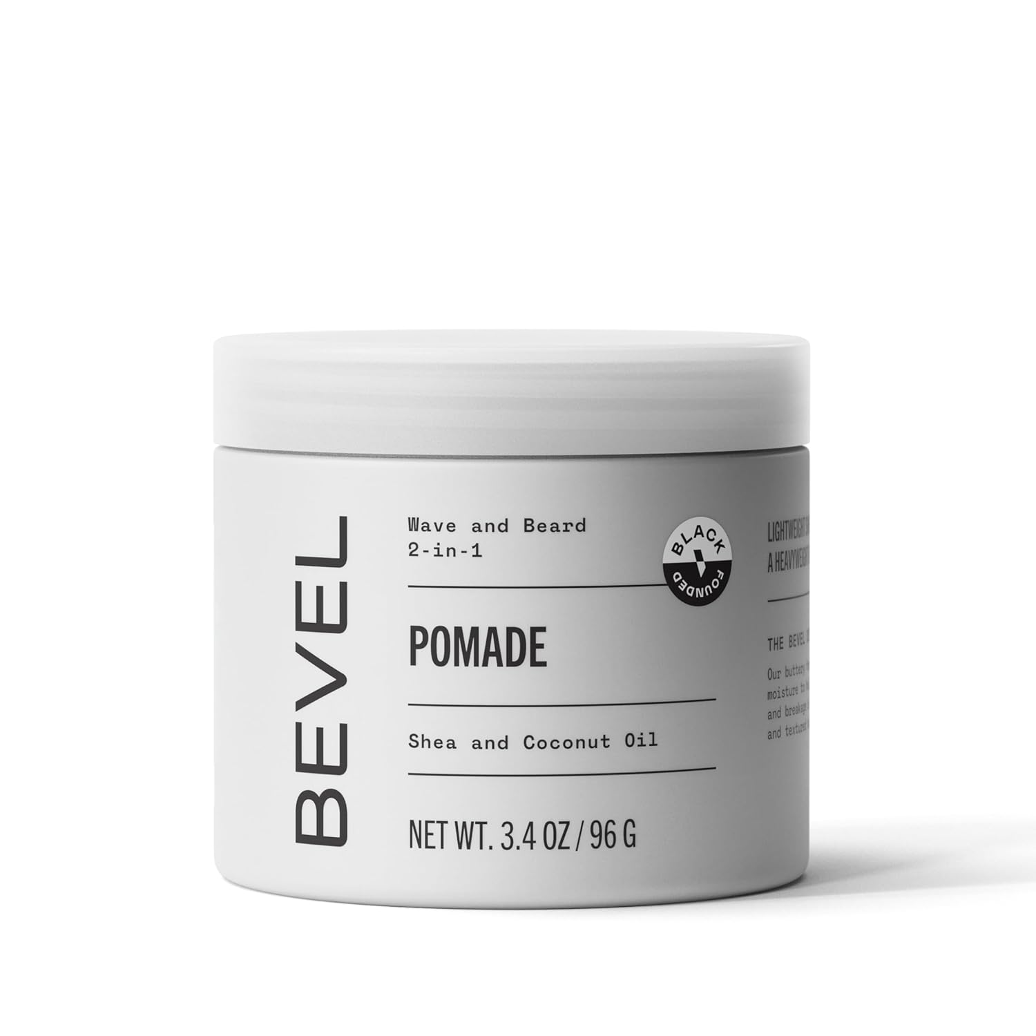 Bevel Beard Balm & Hair Pomade for Waves with Coconut Oil and Shea But