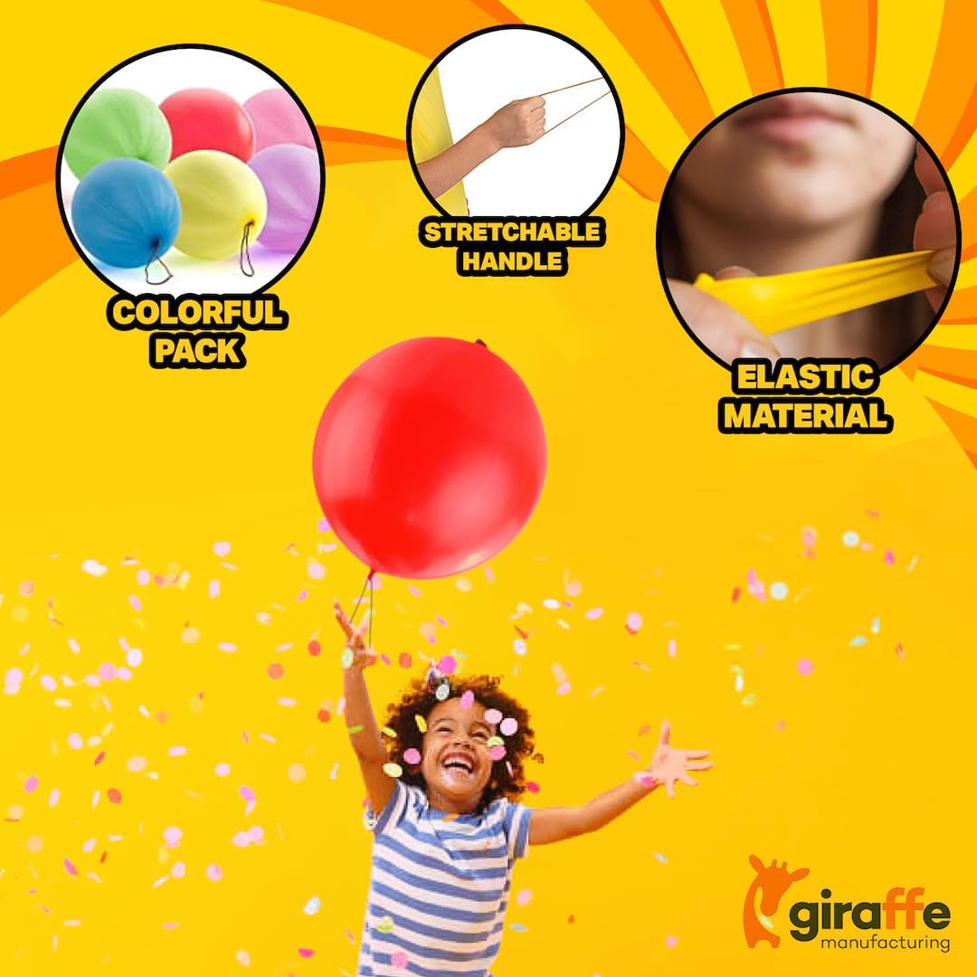 Giraffe 30 Pack Punch Balloons Bulk Fun Party Favors for Kids - 18 Inc