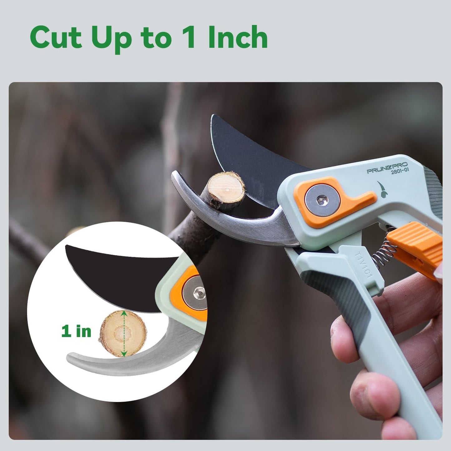 PrunePro Pruning Shears for Gardening Professional Bypass Hand Pruner 