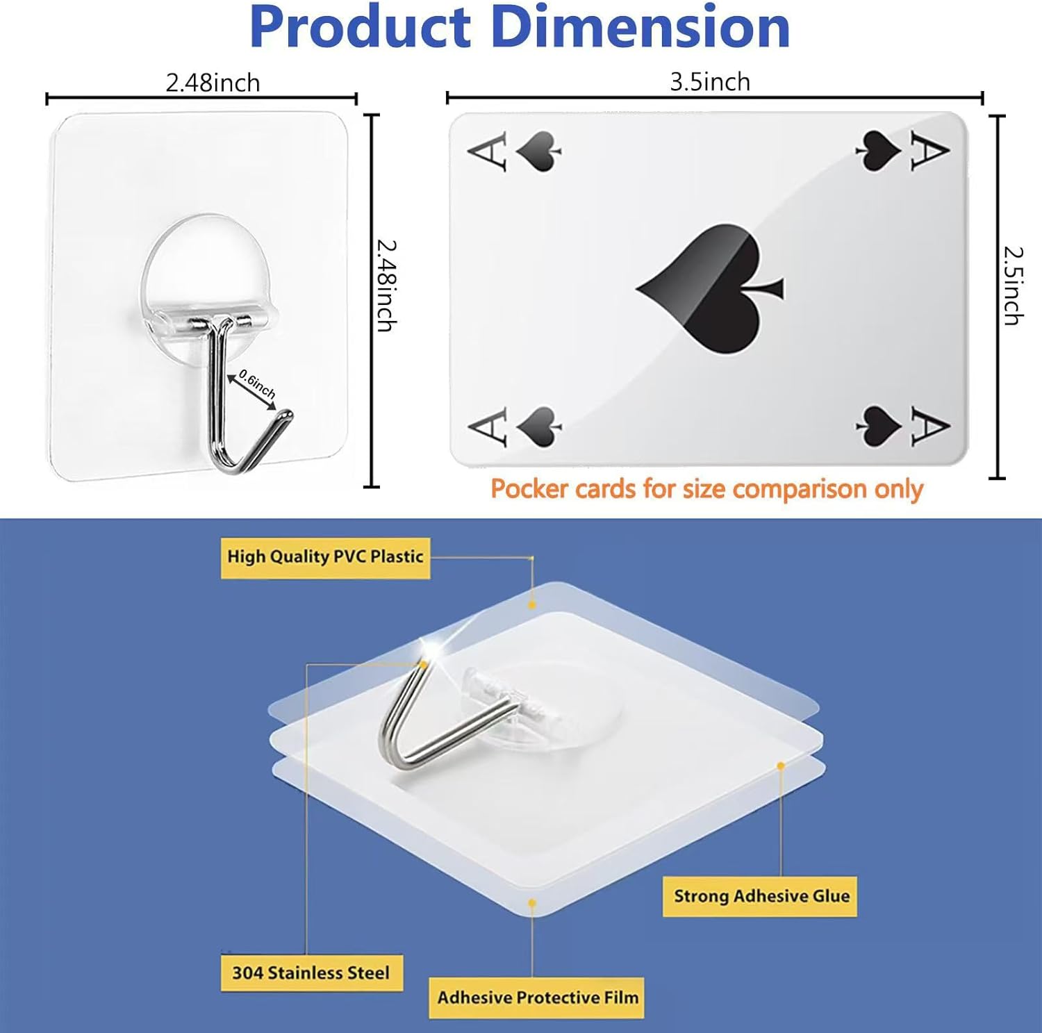 Adhesive Hooks for Hanging Heavy Duty Wall Hooks Self Adhesive Towel C