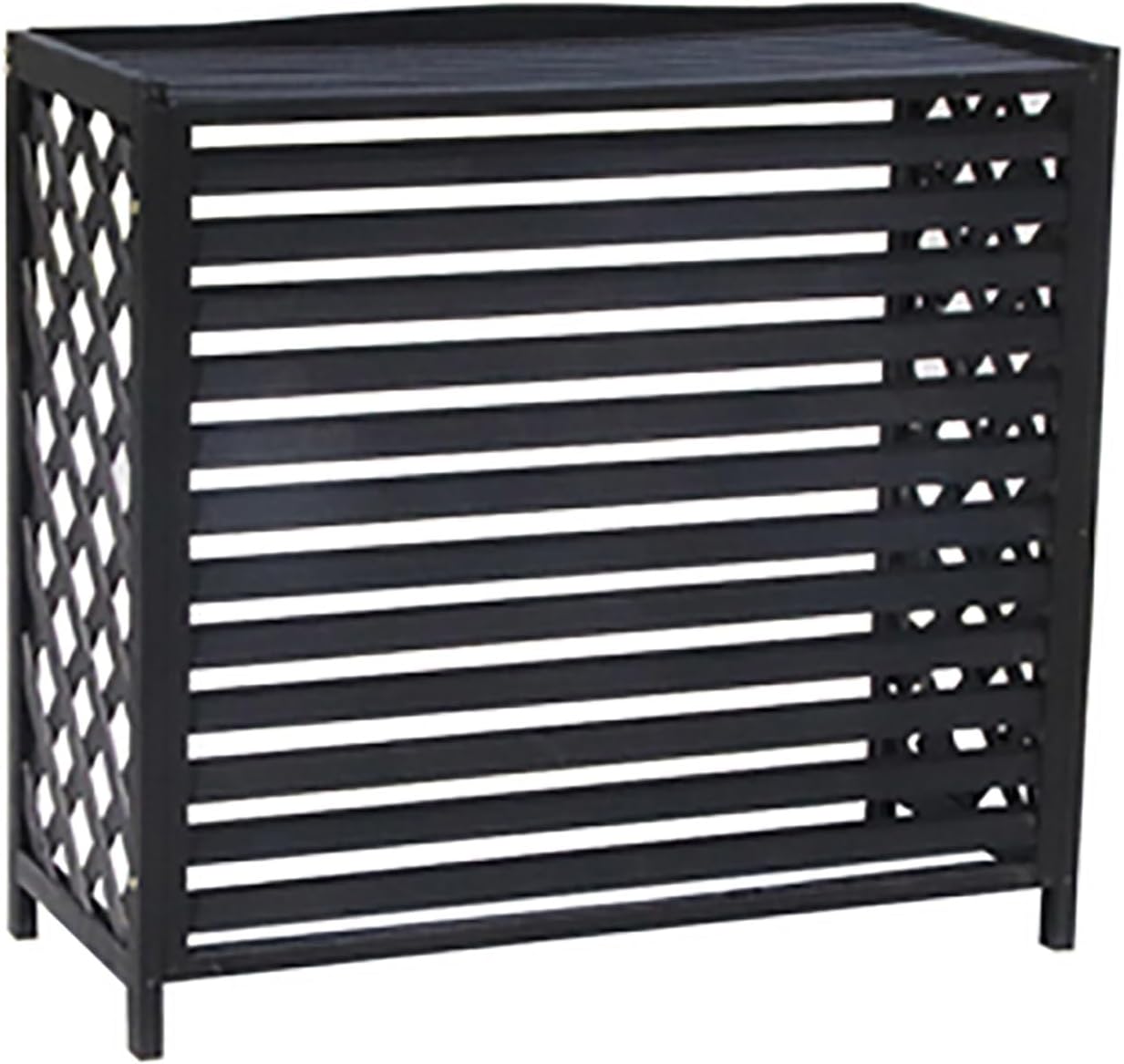 Solid Wood Air Conditioning Flower Stand, Waterproof Dustproof Air Conditioner Fence Screen, Plant Stand Air Conditioner Fence, Thickened Wooden Board Air Cond