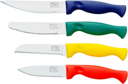 Chicago Cutlery 4-Piece Colored Paring Knife Set
